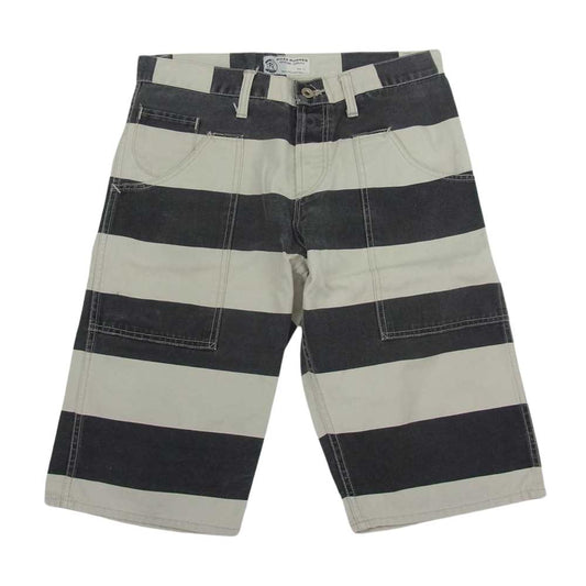 ロードランナー Prisoner Short Pants プリズナー ショート パンツ ボーダー オフホワイト系 グレー系 M【中古】
