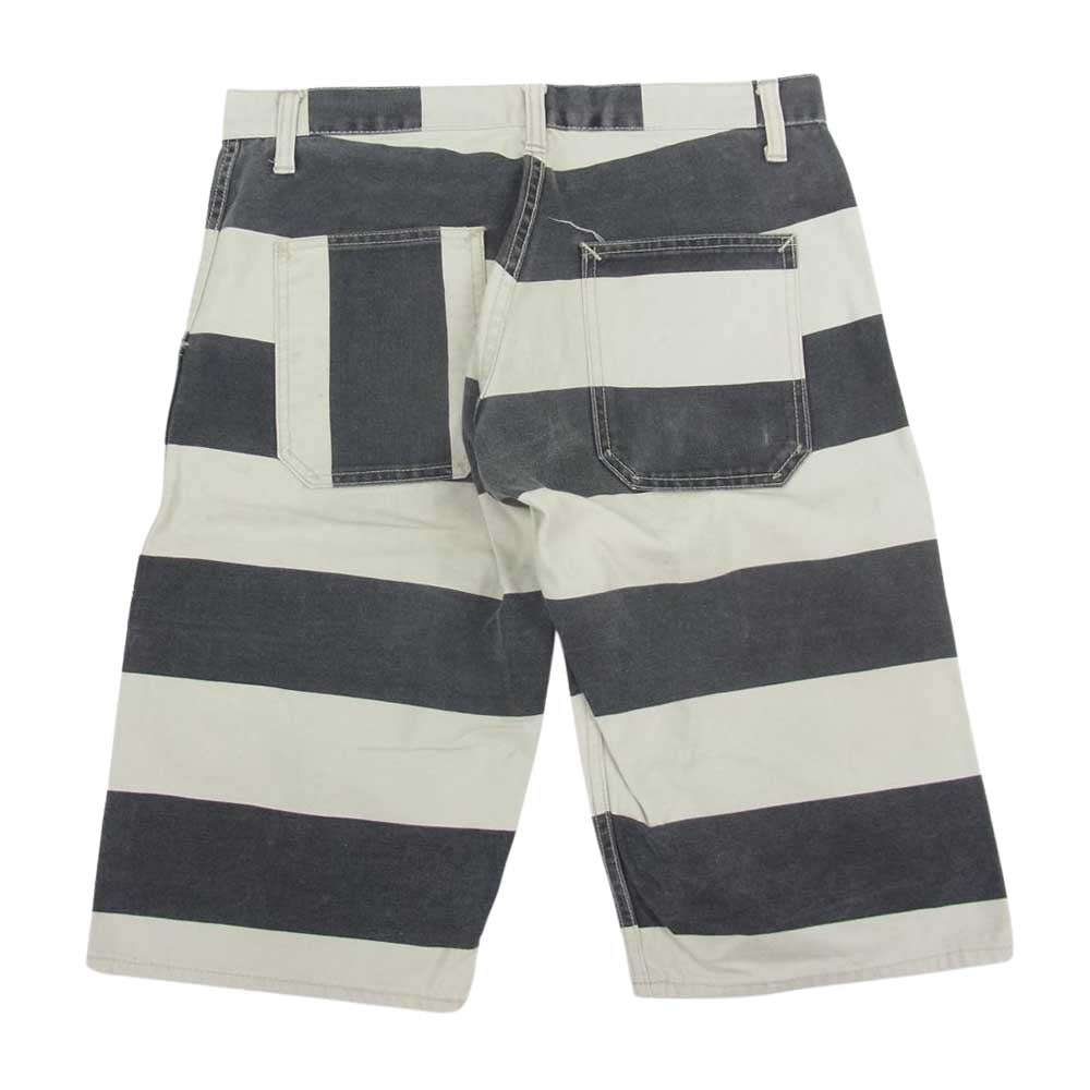ロードランナー Prisoner Short Pants プリズナー ショート パンツ ボーダー オフホワイト系 グレー系 M【中古】