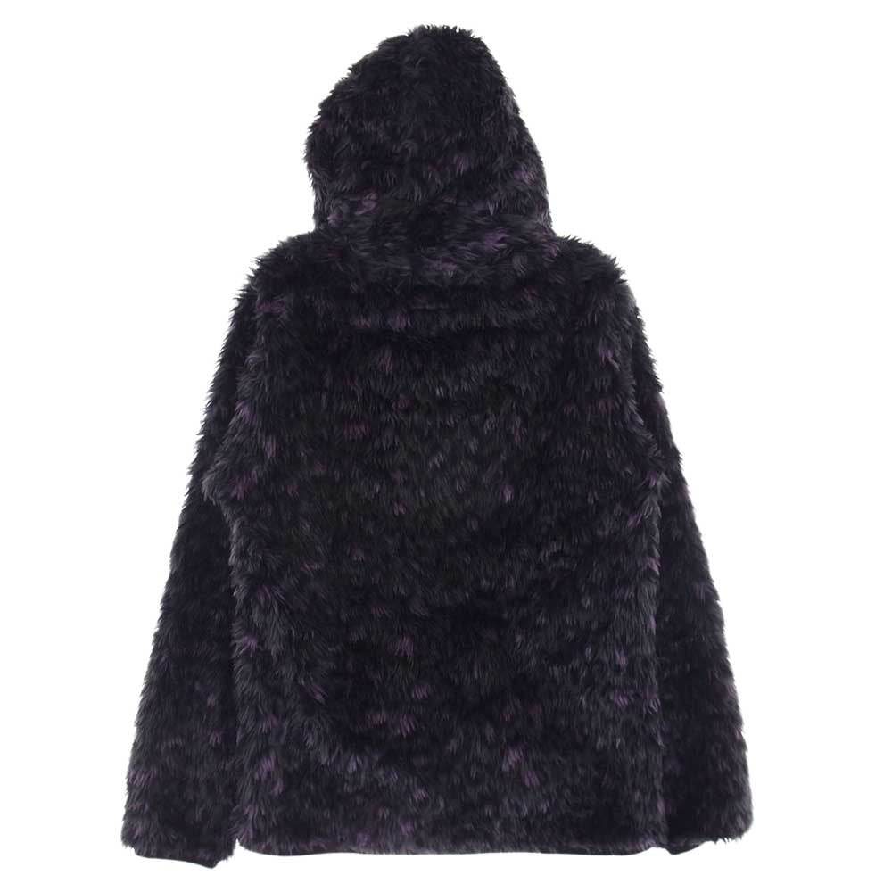 GANGSTERVILLE ギャングスタービル 18AW GSV-18-AW-24 RISE ABOVE SHAGGY PARKA シャギー ジップアップ パーカー レオパード ブラック/パープル S【中古】