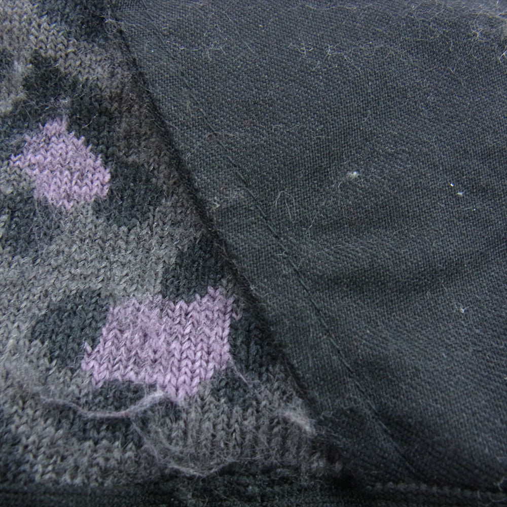 GANGSTERVILLE ギャングスタービル 18AW GSV-18-AW-24 RISE ABOVE SHAGGY PARKA シャギー ジップアップ パーカー レオパード ブラック/パープル S【中古】