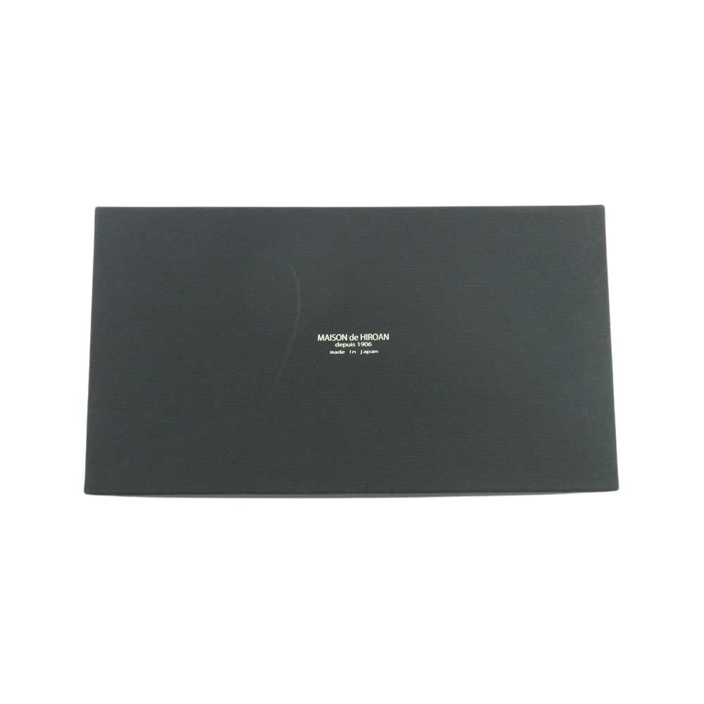 メゾンドヒロアン ラウンドファスナー 長財布 ウォレット ブラック系【中古】