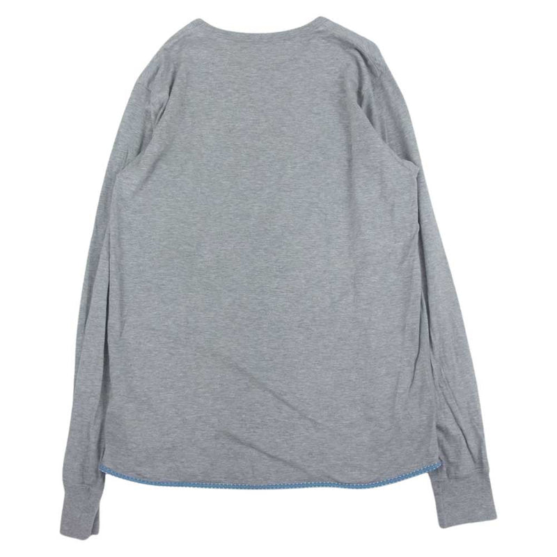 VISVIM ビズビム 18SS 0118105009002 SUBLIG TEE L/S ドット切替 ロングスリーブ 長袖 Tシャツ ロンT グレー系 3【中古】