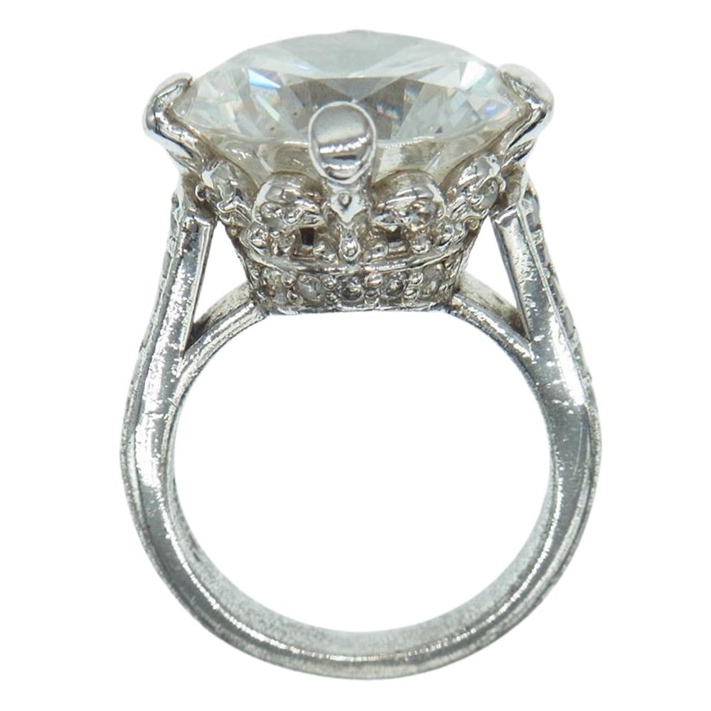 Justin Davis ジャスティンデイビス SRJ062  Princess D プリンセス クラウン リング  シルバー系 9.5号【中古】