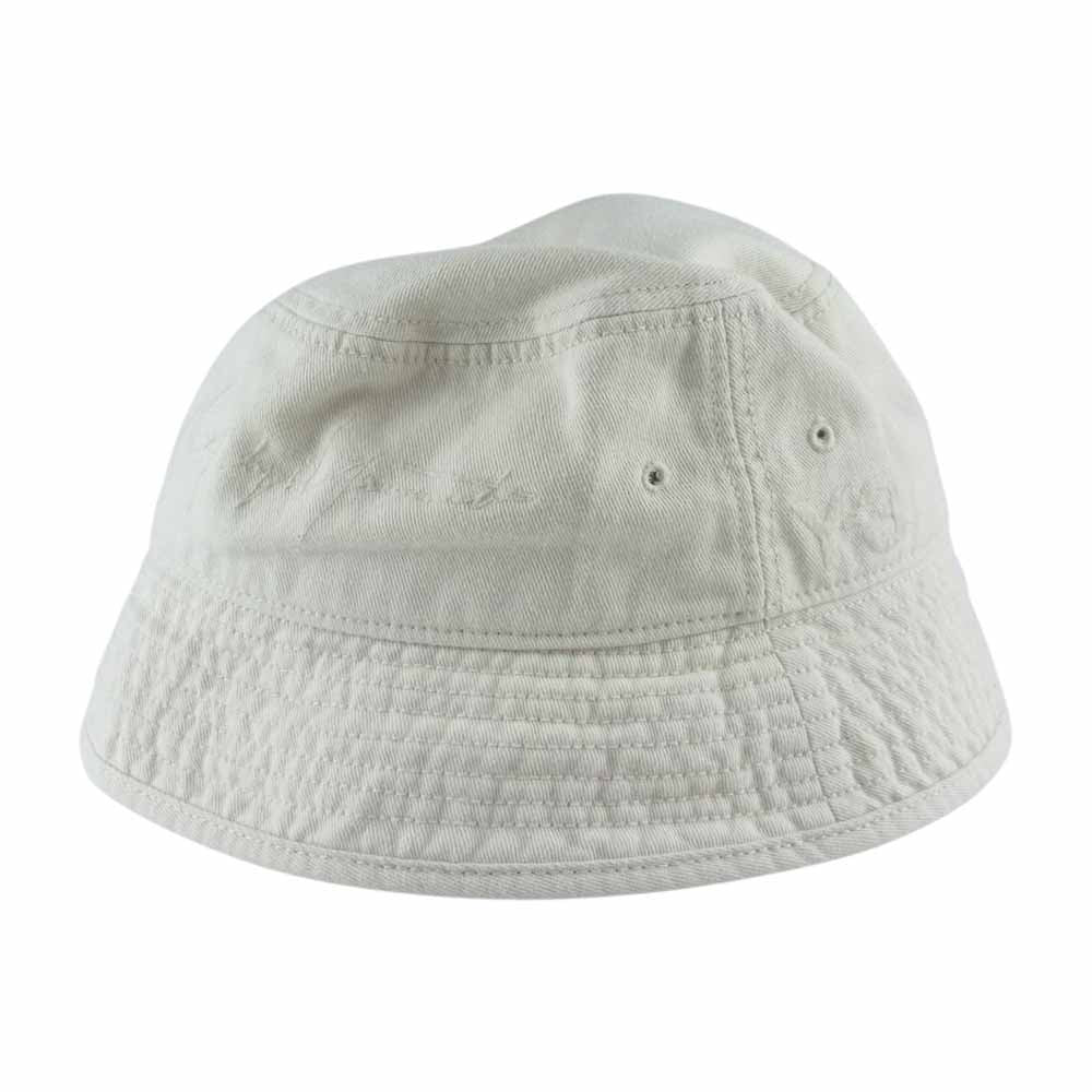 Y-3 Yohji Yamamoto ワイスリー ヨウジヤマモト 23AW FS3323 23F001 BUCKET HUT ロゴ刺繍 バケットハット オフホワイト系 OS【中古】