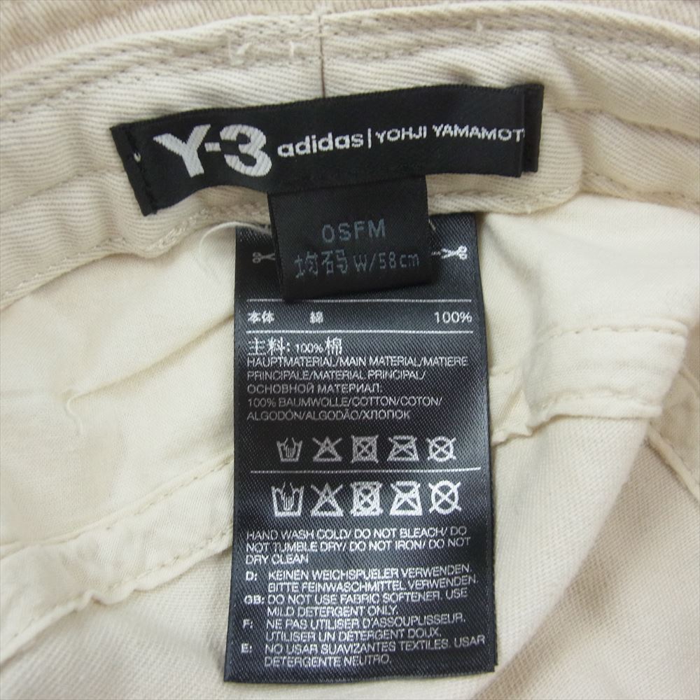 Y-3 Yohji Yamamoto ワイスリー ヨウジヤマモト 23AW FS3323 23F001 BUCKET HUT ロゴ刺繍 バケットハット オフホワイト系 OS【中古】