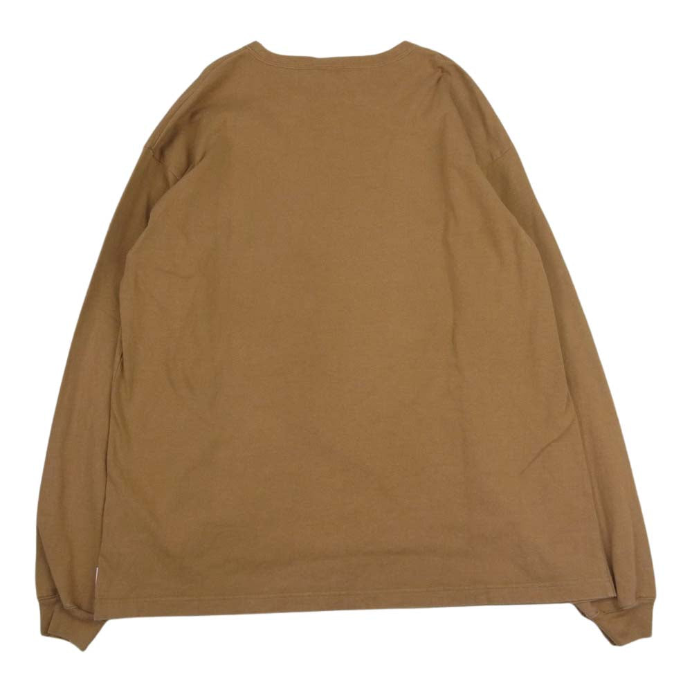 WTAPS ダブルタップス 19SS 191ATDT-CSM06  BLANK LS 01 TEE COTTON 長袖 Tシャツ カットソー ロンT ブラウン系 02【中古】