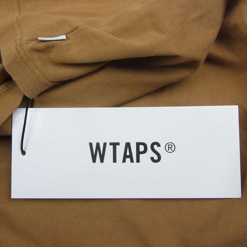 WTAPS ダブルタップス 19SS 191ATDT-CSM06  BLANK LS 01 TEE COTTON 長袖 Tシャツ カットソー ロンT ブラウン系 02【中古】