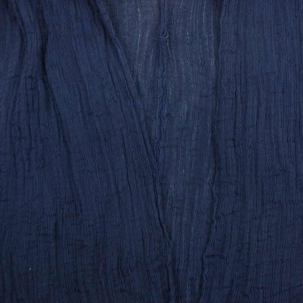 ISSEY MIYAKE イッセイミヤケ MI31FE491 me ミー 楊柳 クレープ ロング ベスト ネイビー系【中古】