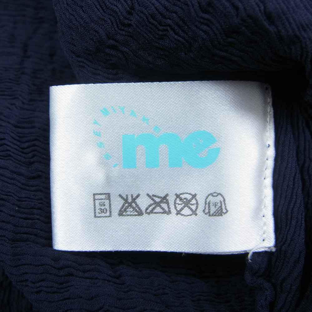 ISSEY MIYAKE イッセイミヤケ MI31FE491 me ミー 楊柳 クレープ ロング ベスト ネイビー系【中古】