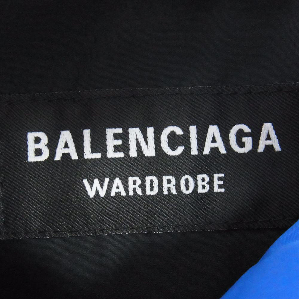 BALENCIAGA バレンシアガ 21AW 642228 BB PUFFER JACKET BB パファージャケット ブルー系 48【中古】