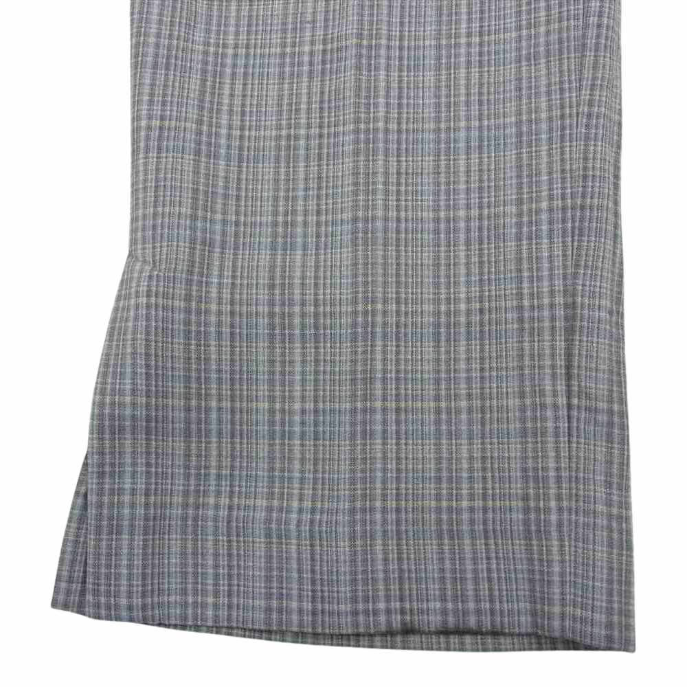 AURALEE オーラリー 20SS A20SPO2WC HARD TWIST WOOL DOUBLE FACE CHECK SLACKS ハードツイストウール ダブルフェイス チェック スラックス パンツ グレー系 3【中古】