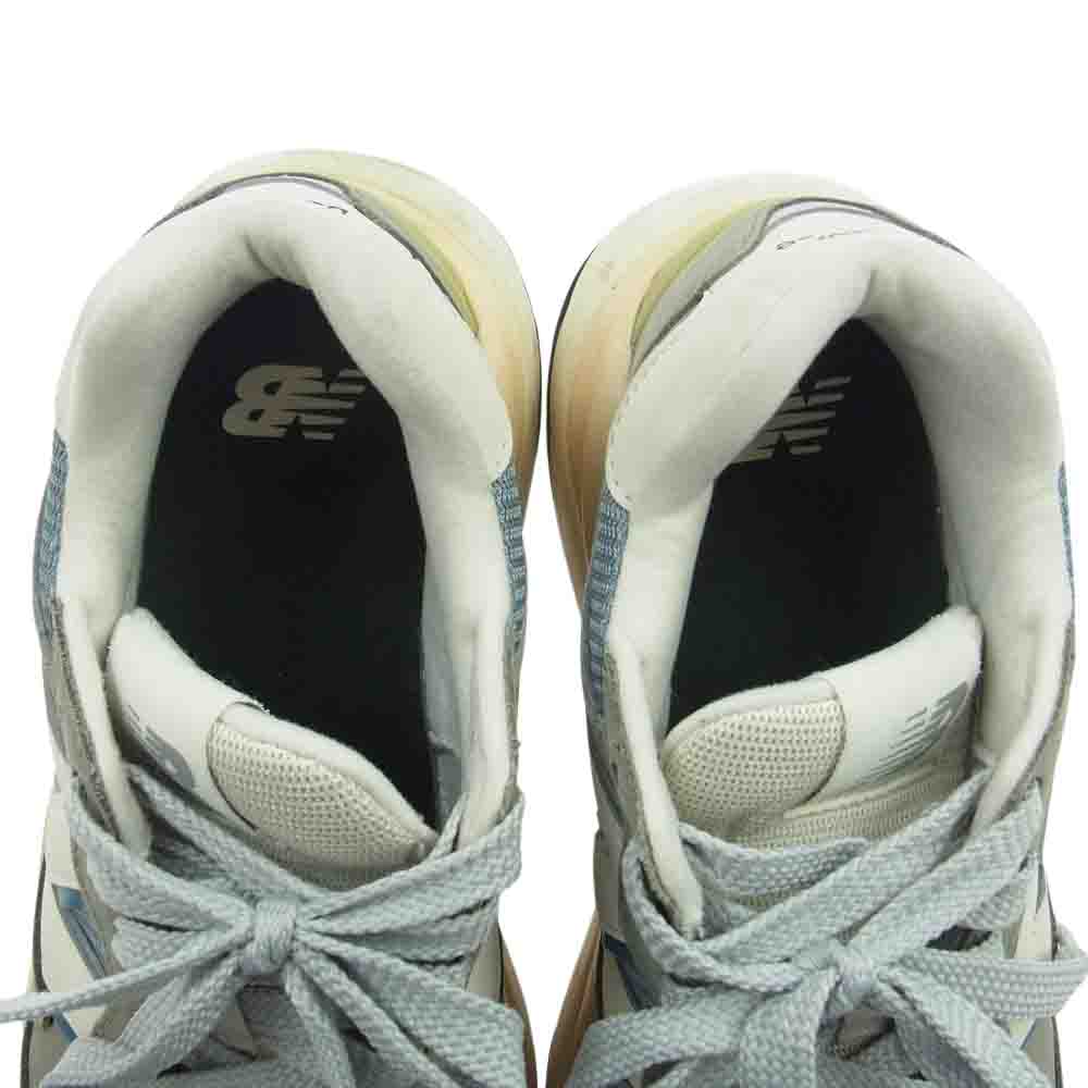 NEW BALANCE ニューバランス M5740LLG スエード メッシュ オフロード ローカット スニーカー グレー系 インディゴブルー系 25cm【中古】