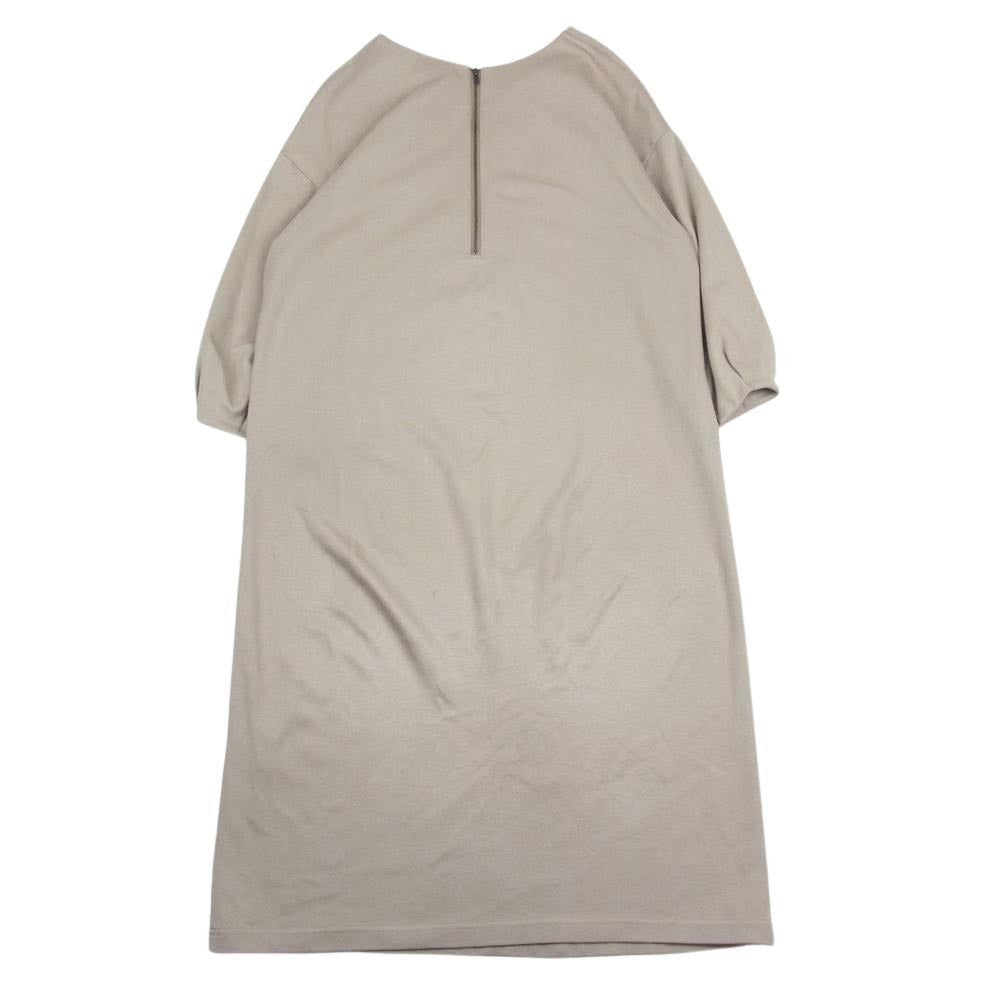 theory セオリー 03-9205010-345-038 LUXE リュクス バックジップ Vネック レーヨン ワンピース ベージュ系 38【中古】