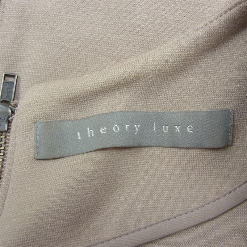 theory セオリー 03-9205010-345-038 LUXE リュクス バックジップ Vネック レーヨン ワンピース ベージュ系 38【中古】