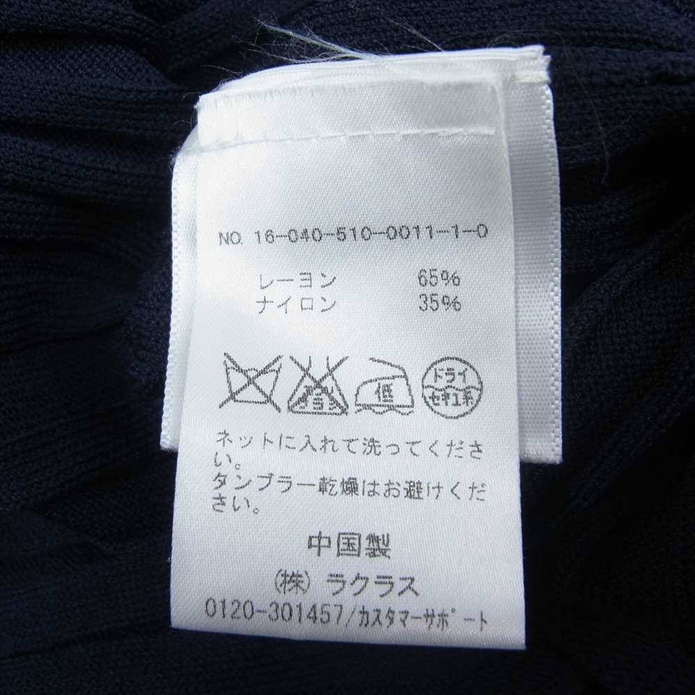 トーテム 16-040-510-0011-1-0 プリーツ加工 スキッパー マーメイド ワンピース ネイビー系 S【中古】