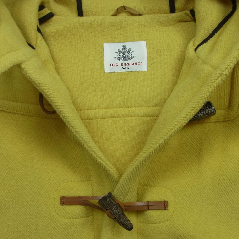 OLD ENGLAND オールドイングランド 英国 ヘリンボーン ウール ダッフル コート 日本製 イエロー系 36【中古】