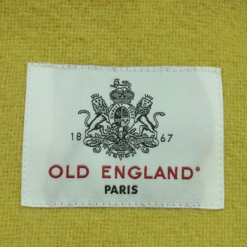 OLD ENGLAND オールドイングランド 英国 ヘリンボーン ウール ダッフル コート 日本製 イエロー系 36【中古】