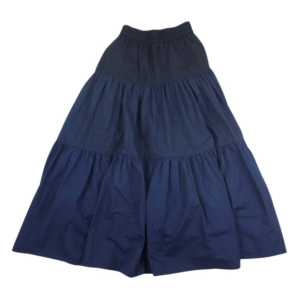 WHITE MOUNTAINEERING ホワイトマウンテニアリング 20SS WL2071302 ナイロン ギャザー フレア スカート ネイビー系 S【中古】