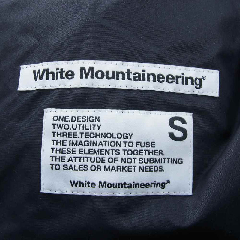 WHITE MOUNTAINEERING ホワイトマウンテニアリング 20SS WL2071302 ナイロン ギャザー フレア スカート ネイビー系 S【中古】