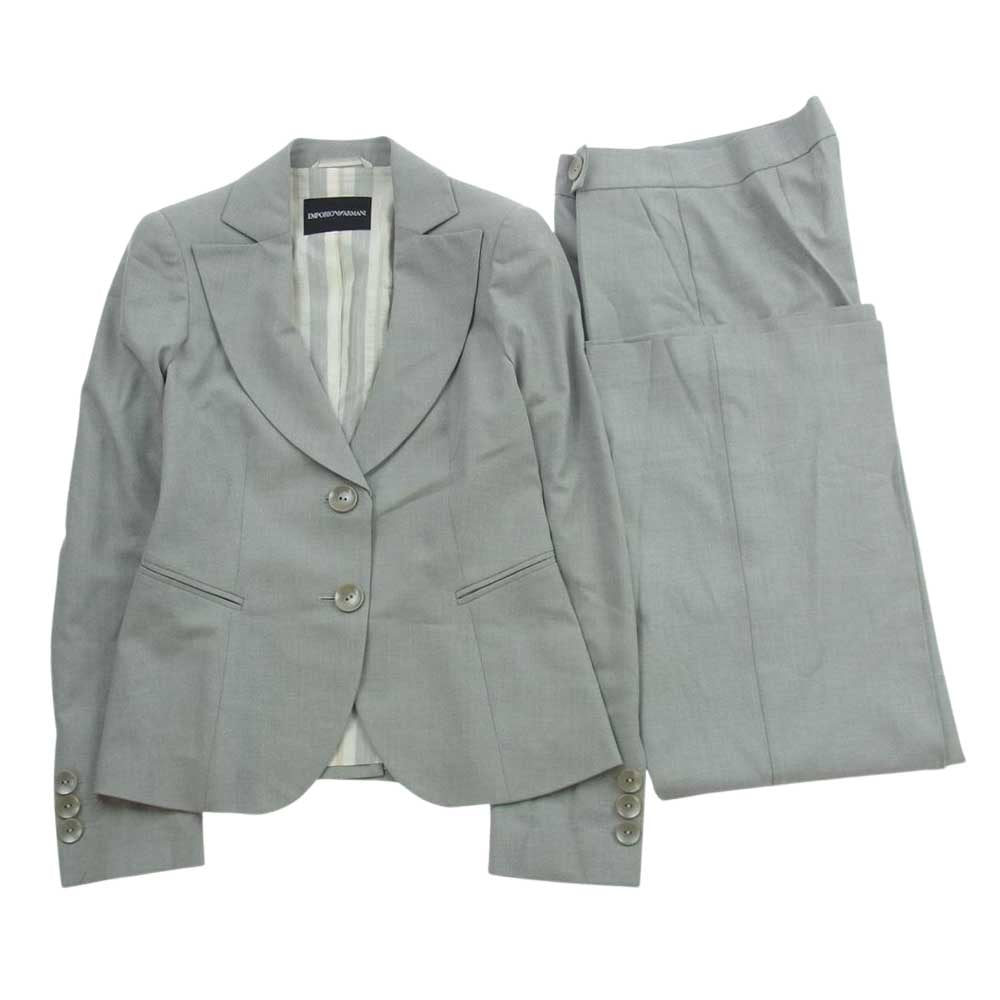 Emporio Armani エンポリオ・アルマーニ 201004 2B テーラードジャケット スラックスパンツ セットアップ スーツ グレー系【中古】