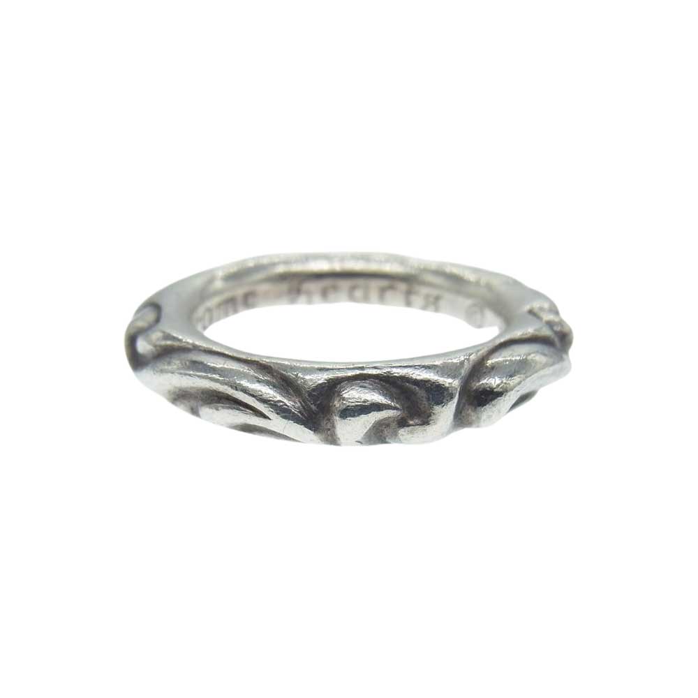CHROME HEARTS クロムハーツ（原本無） SCRL BAND スクロール バンド リング シルバー系 19号【中古】