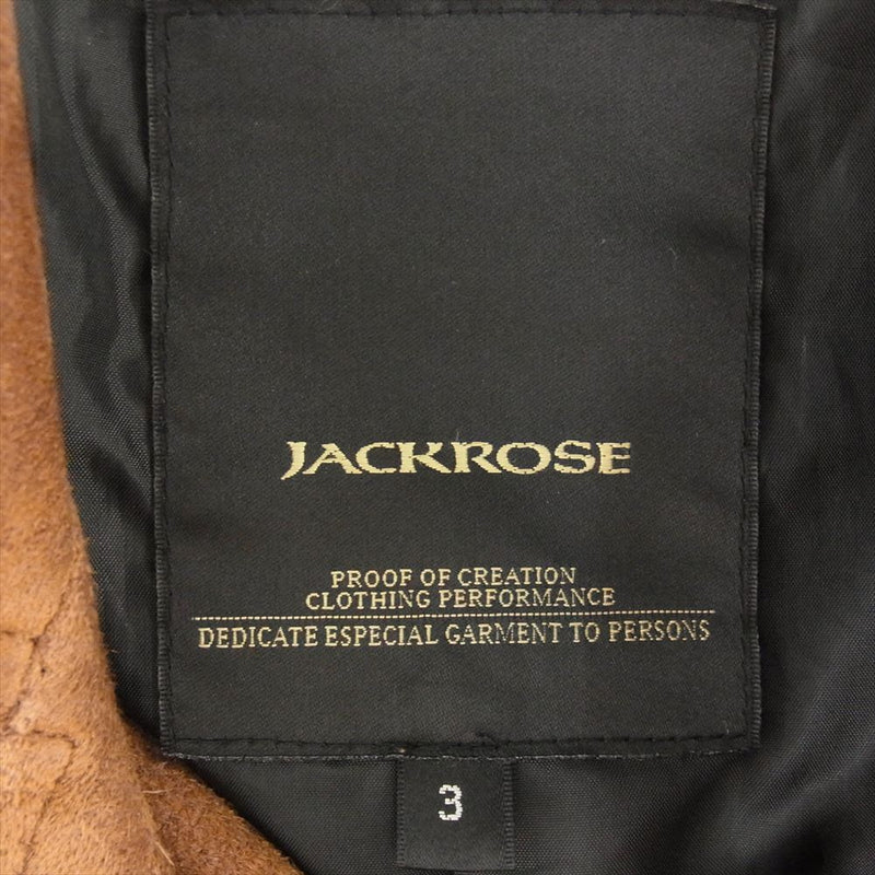 JACKROSE ジャックローズ 210715J 山羊革 スエード レザー ジャケット ブラウン系 3【中古】
