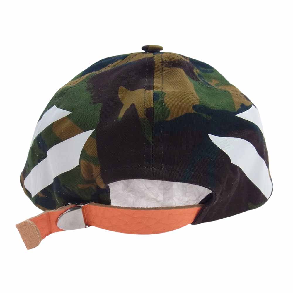 OFF-WHITE オフホワイト 18SS OMLB008S18814040 バイアス プリント カモフラ キャップ  モスグリーン系 O/S【中古】