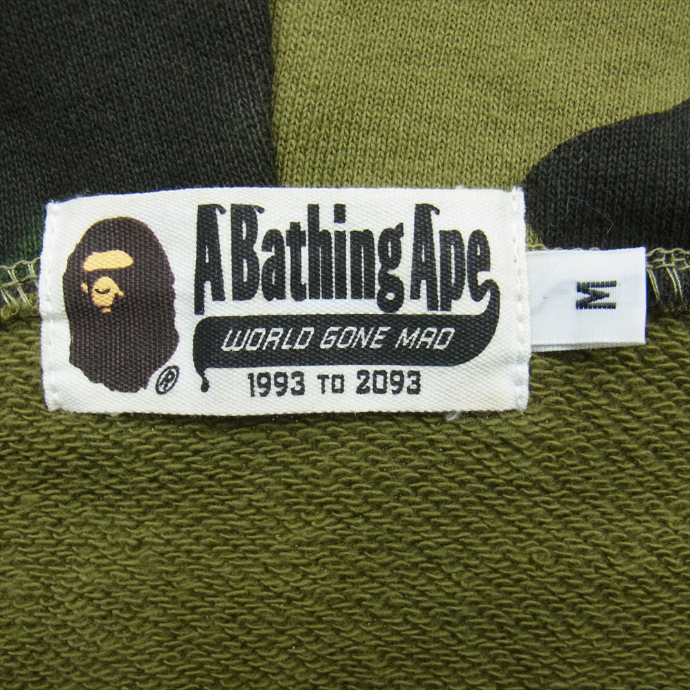 A BATHING APE アベイシングエイプ 001ZPA301019X BUSY OPERTR ワッペン ロゴ カモフラ フルジップ パーカー マルチカラー系 M【中古】