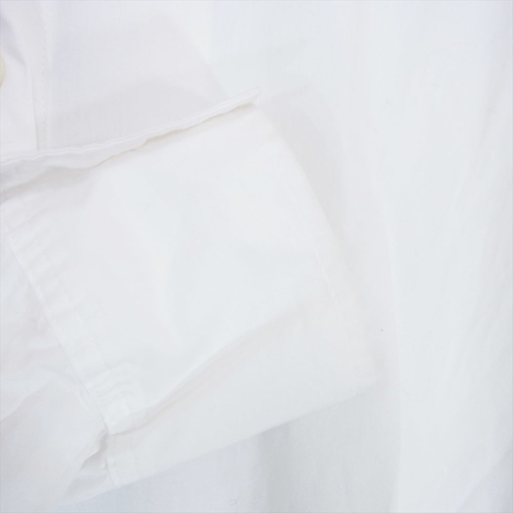 ミズイロインド Aライン フレア レギュラーカラー 長袖 シャツ ワンピース ブラウス ホワイト系【中古】