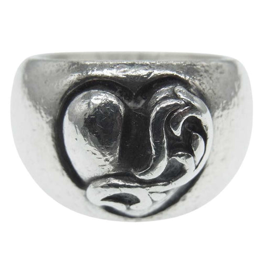 CHROME HEARTS クロムハーツ（原本無） HEART IN BAND ハートインバンドリング シルバー系 10号【中古】