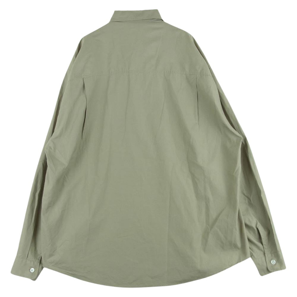 AURALEE オーラリー 18AW A8AS02TN WASHED FINX TWILL SHIRTS ウォッシュドフィンクス ツイル 長袖 シャツ グレイッシュベージュ系 4【中古】