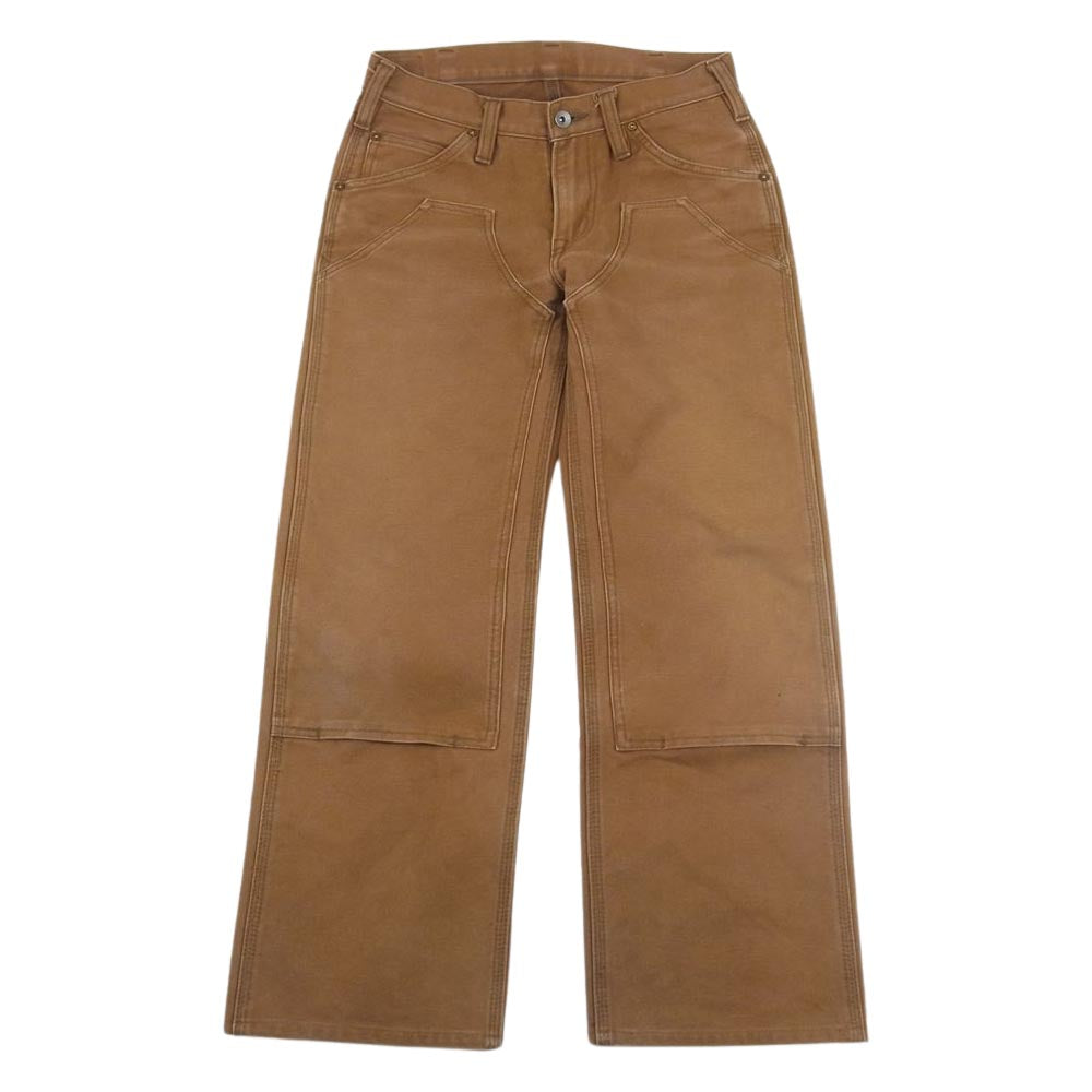 IRON HEART アイアンハート ダブルニー ダック ワーク パンツ ブラウン系 W29【中古】