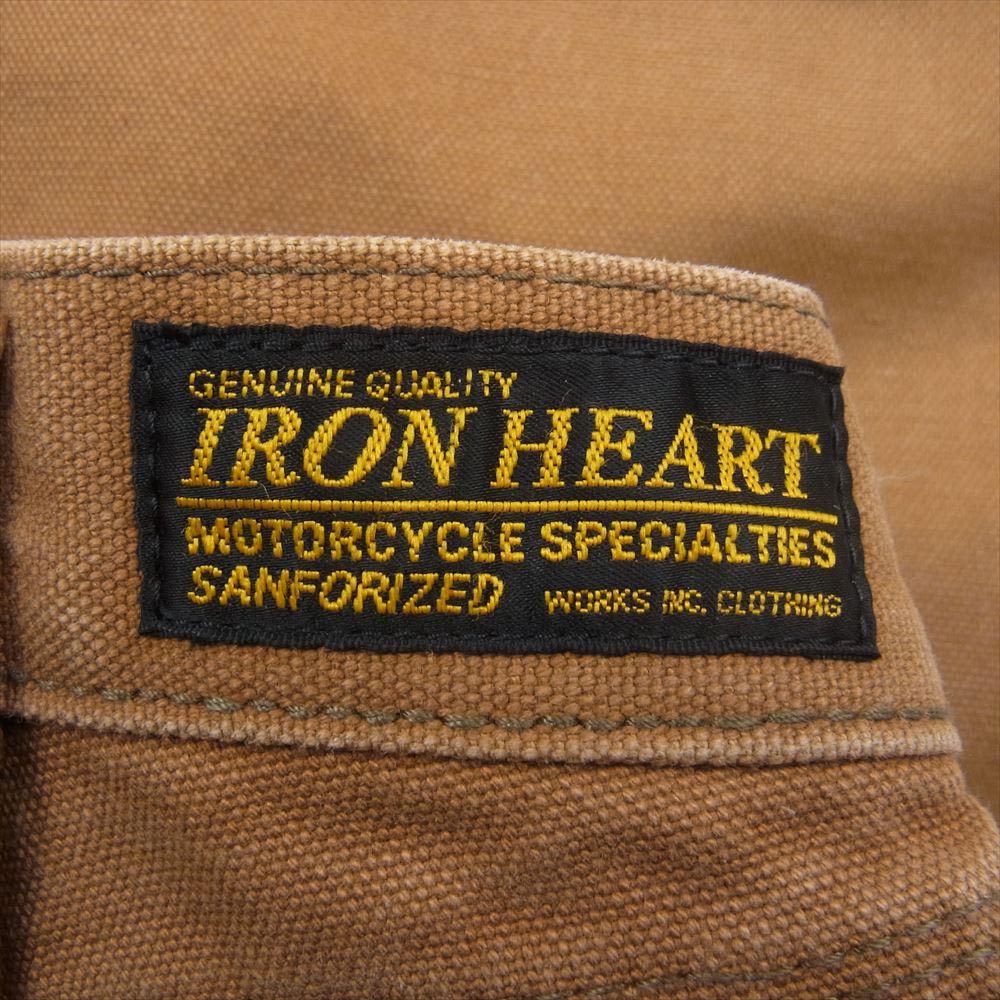 IRON HEART アイアンハート ダブルニー ダック ワーク パンツ ブラウン系 W29【中古】