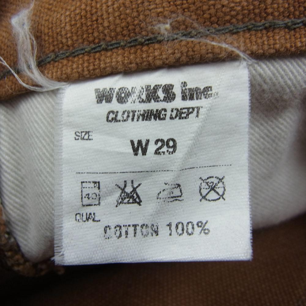 IRON HEART アイアンハート ダブルニー ダック ワーク パンツ ブラウン系 W29【中古】