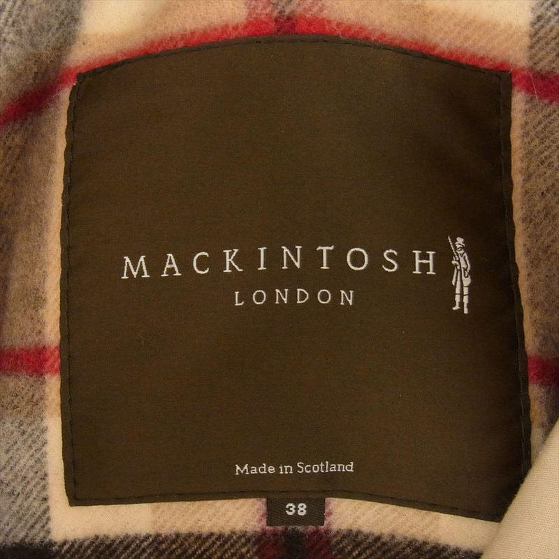 Mackintosh マッキントッシュ G6A02-500-41 J6A02-500-41 ゴム引き ウールチェックライナー付属 フーデッド コート ベージュ系 38【中古】