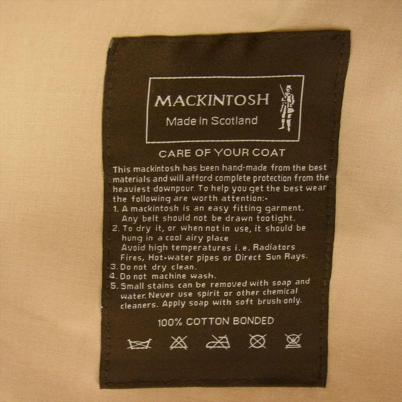 Mackintosh マッキントッシュ G6A02-500-41 J6A02-500-41 ゴム引き ウールチェックライナー付属 フーデッド コート ベージュ系 38【中古】