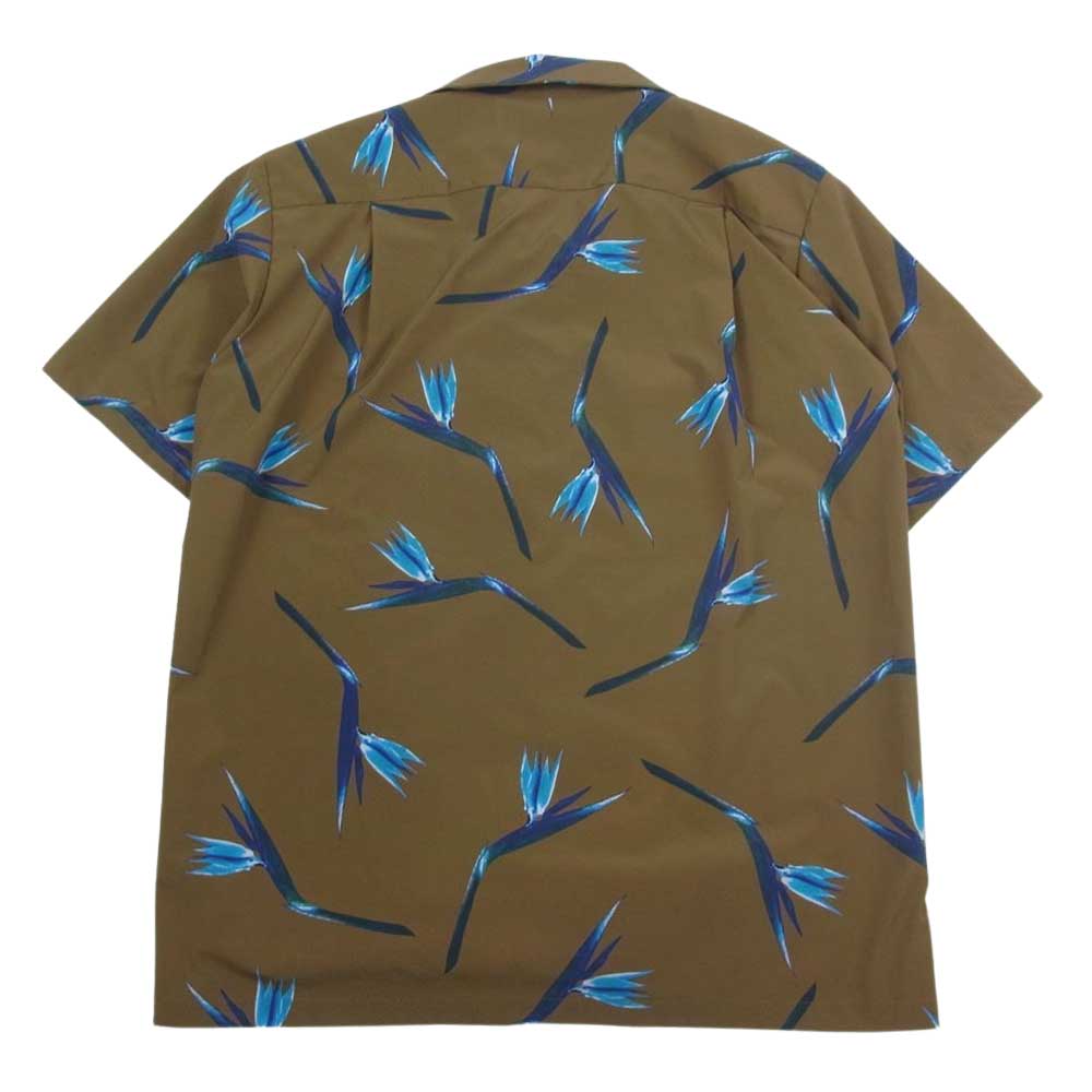 ATTACHMENT アタッチメント 19SS KS91-079 ストレッチ タフタ オープンカラー 半袖シャツ  カーキ カーキ系 2【中古】