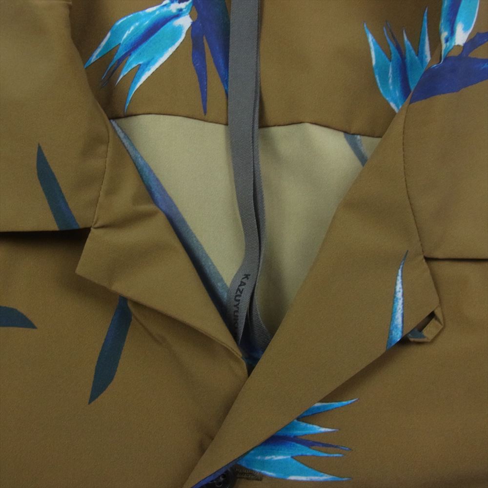 ATTACHMENT アタッチメント 19SS KS91-079 ストレッチ タフタ オープンカラー 半袖シャツ  カーキ カーキ系 2【中古】