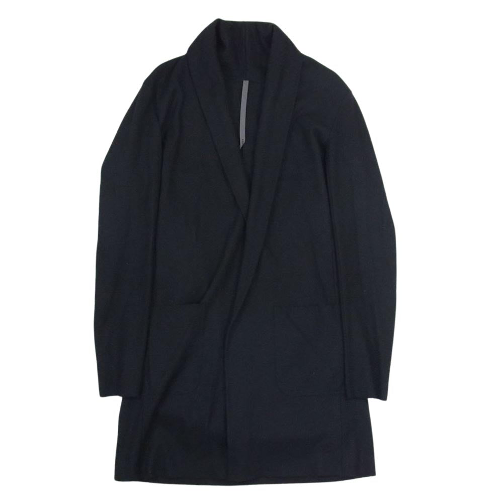 ATTACHMENT アタッチメント 413063717 wool stole cardigan ウール ストール ボタンレス カーディガン ブラック系 2【中古】