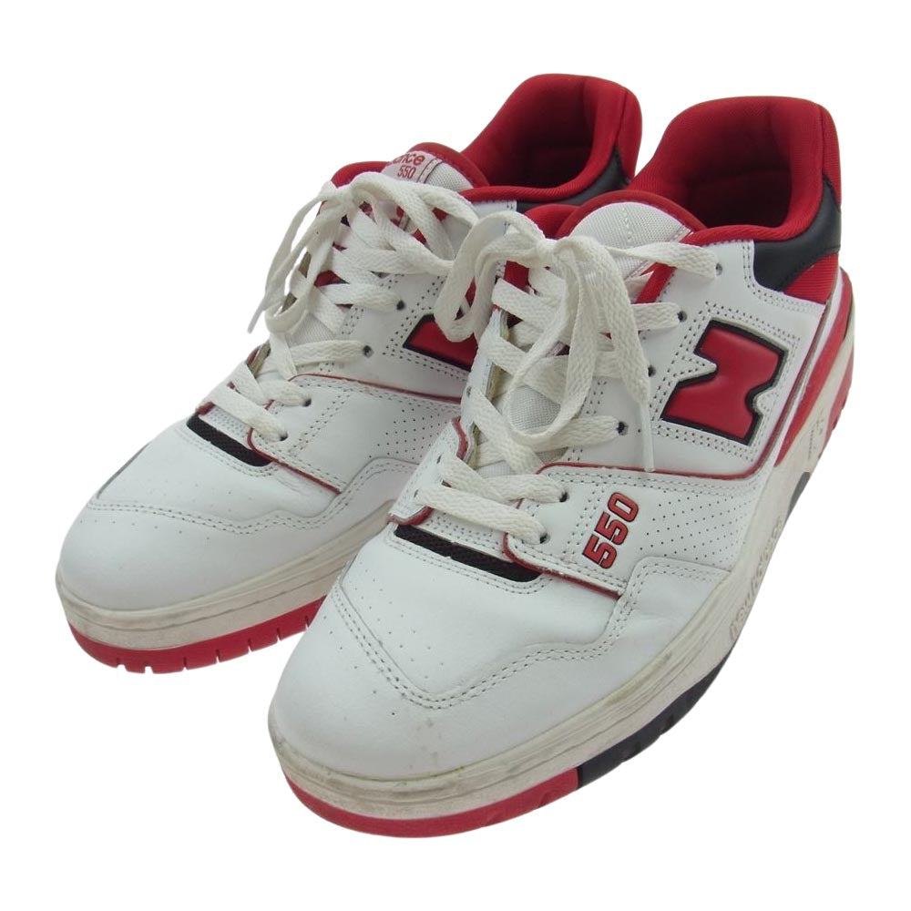 NEW BALANCE ニューバランス BB550SE1 バスケットボールシューズ スニーカー ホワイト系 レッド系 27.5cm【中古】