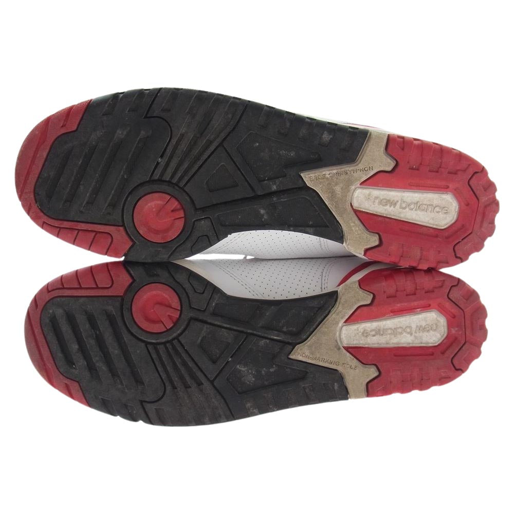NEW BALANCE ニューバランス BB550SE1 バスケットボールシューズ スニーカー ホワイト系 レッド系 27.5cm【中古】