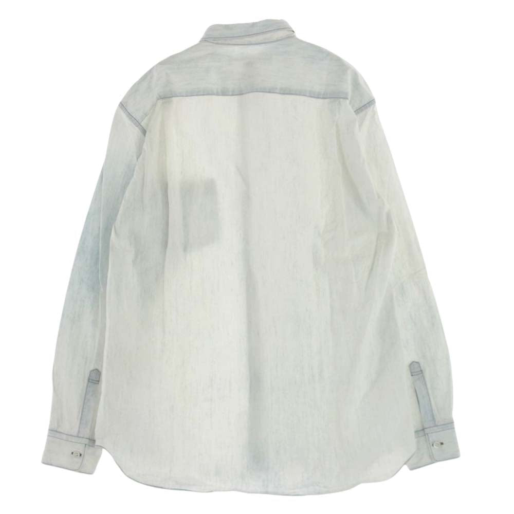 COMME des GARCONS コムデギャルソン SHIRT W26089 日本製 ブリーチ コットン 長袖 シャツ ホワイト系 M【中古】