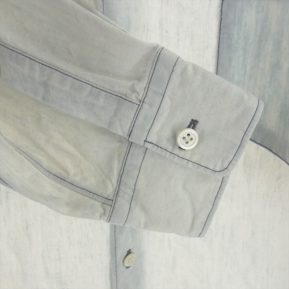 COMME des GARCONS コムデギャルソン SHIRT W26089 日本製 ブリーチ コットン 長袖 シャツ ホワイト系 M【中古】