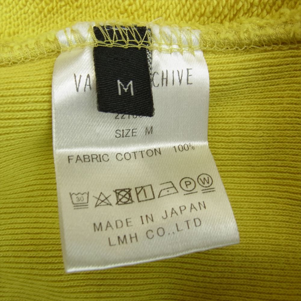 VAINL ARCHIVE ヴァイナルアーカイブ 2218073 George 18G ジョージ フルジップ パーカー フーディ スウェット イエロー系 M【中古】