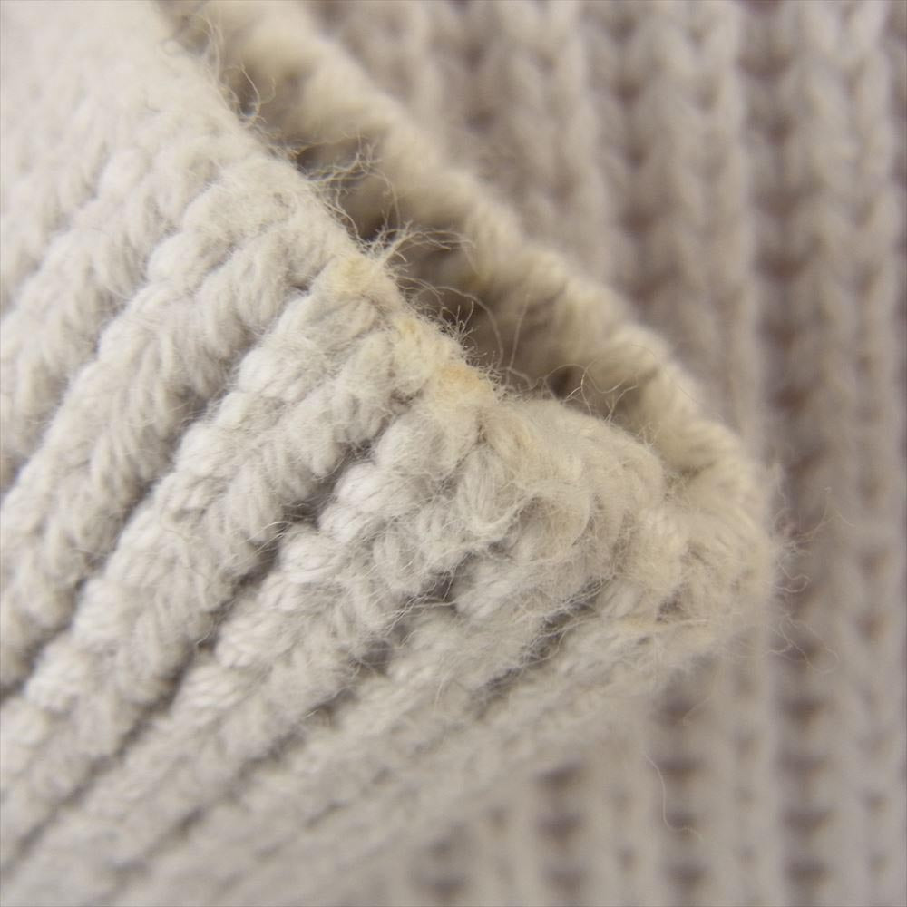 UNUSED アンユーズド US1548-C220S3 3G pullover knit ポケット付き コットン カシミア カシミヤ クルーネック ニット プルオーバー オフホワイト系 3【中古】
