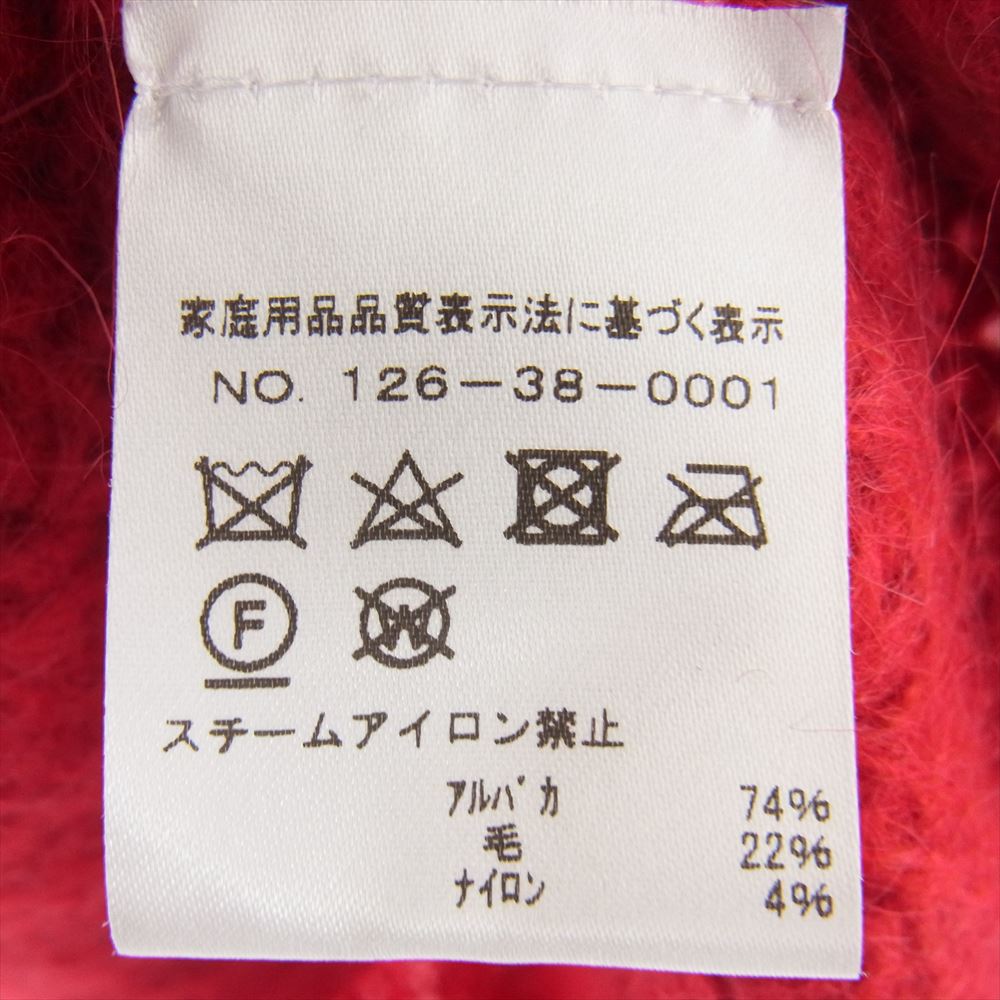 ウィリーチャバリア タートルネック ニット セーター レッド系 S【中古】