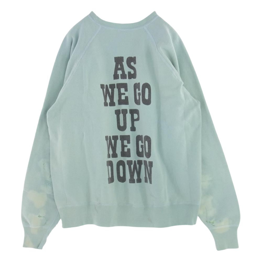 SAINT MICHAEL セントマイケル 23AW SM-A23-0000-024 JESUS CREW NECK SWEAT クルーネック プリント スウェット トレーナー ライトブルー系 XL【美品】【中古】