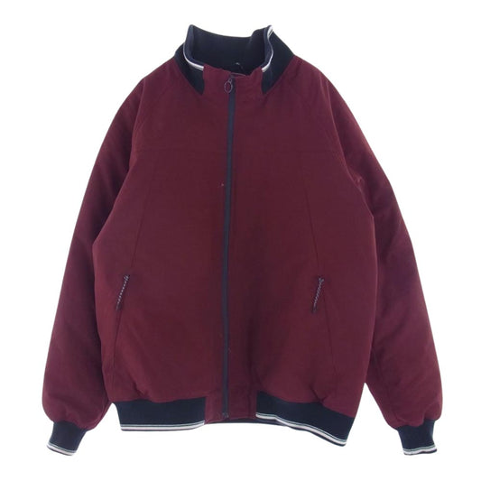 ランズエンド プリマロフト 中綿 ブルゾン ジャケット ワインレッド系 XL【中古】
