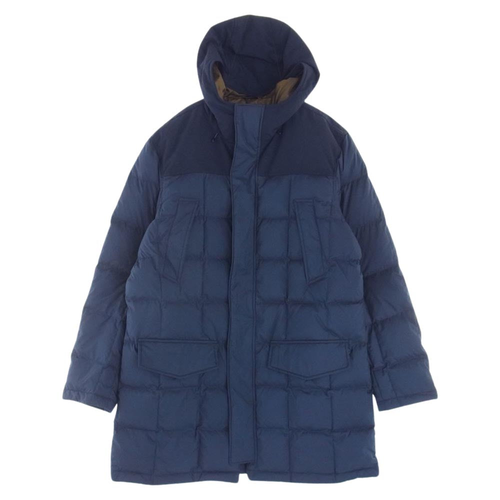 ランズエンド キルト ダウン ジャケット コート ダークネイビー系 XL【中古】