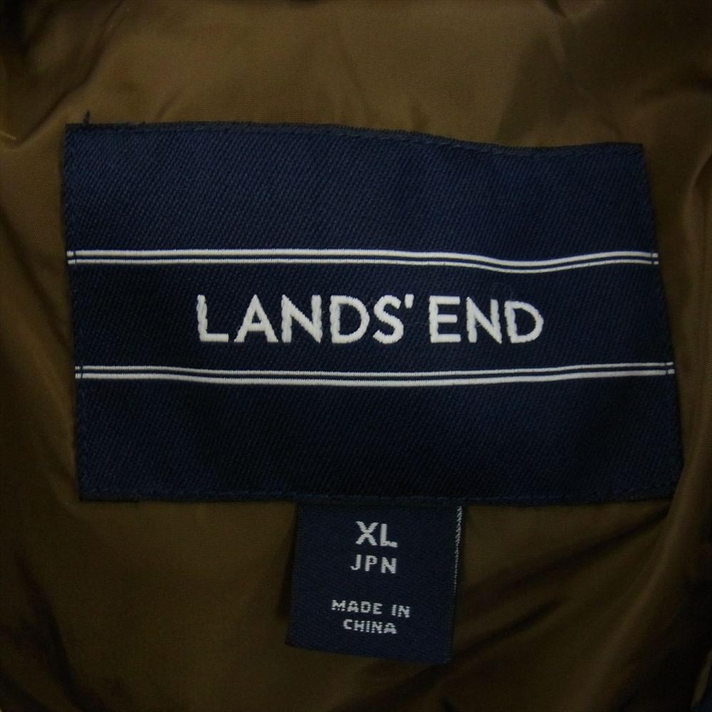 ランズエンド キルト ダウン ジャケット コート ダークネイビー系 XL【中古】